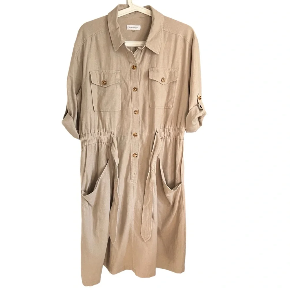 Calvin Klein Linen Dress - Picture 3 of 8